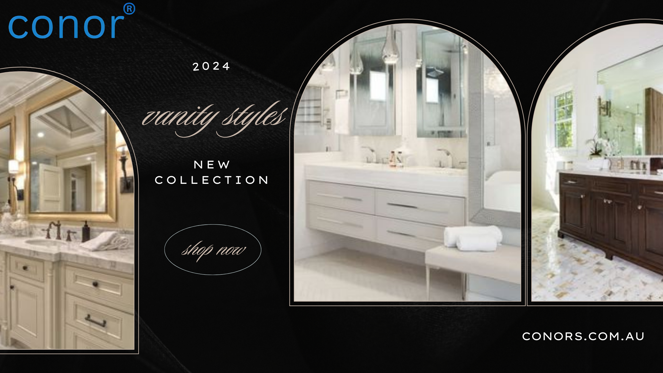 traditional, modern and transitional vanity styles